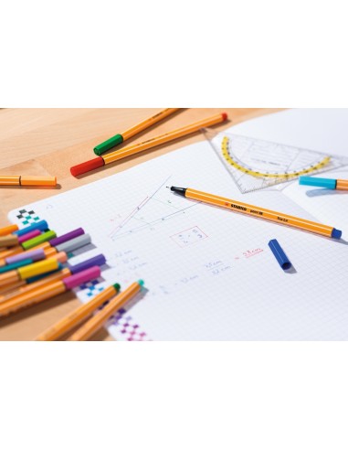  C/10 STABILO POINT 88 ROSA Nº56 PUNTA DE FIBRA 0,4MM. 